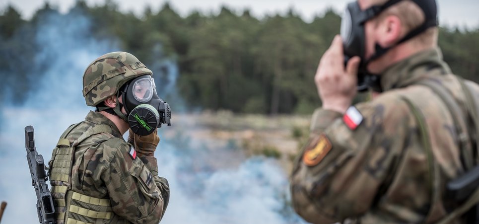 Zakończenie szkolenia poligonowego 1. Warszawskiej Brygady Pancernej w Żaganiu